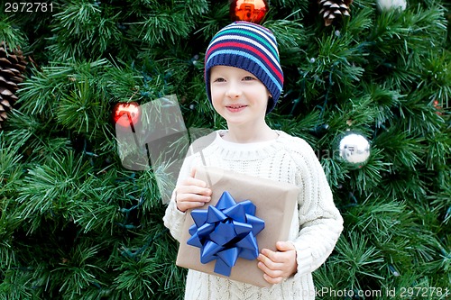 Image of kid at christmas