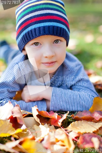 Image of kid at fall