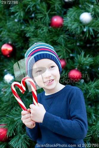 Image of kid at christmas