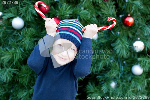 Image of kid at christmas