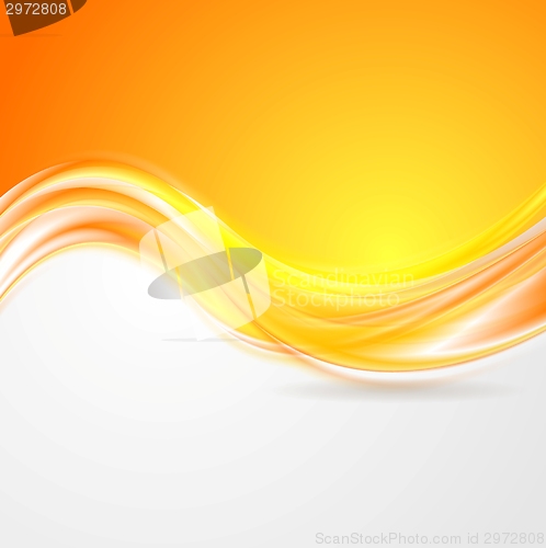 Image of Shiny orange abstract waves