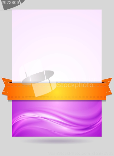Image of Wavy flyer design with orange ribbon