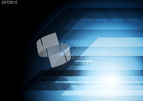 Image of Dark blue technology background