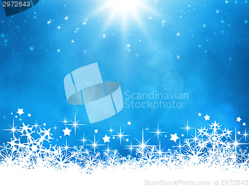 Image of blue christmas background