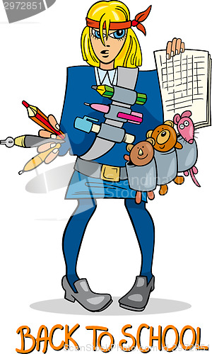 Image of back to school cartoon illustration