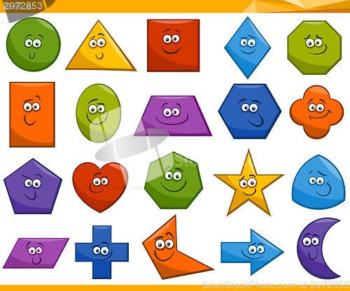 Image of cartoon basic geometric shapes