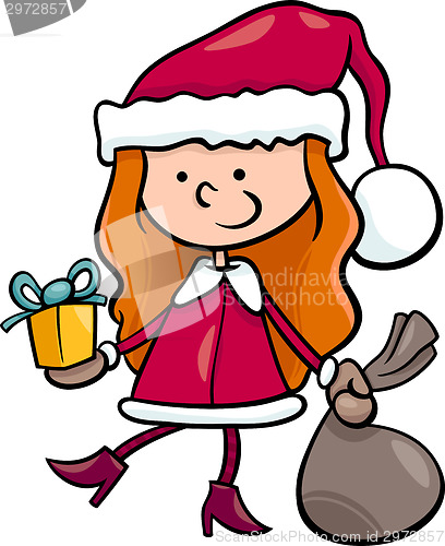 Image of santa claus kid cartoon illustration
