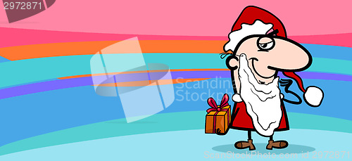 Image of santa claus greeting card cartoon