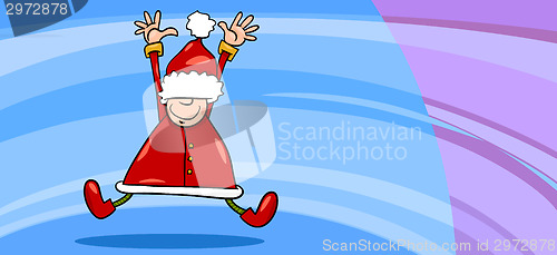Image of santa claus greeting card cartoon