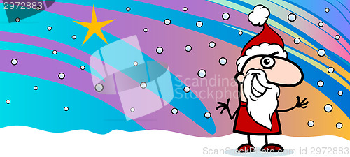 Image of santa claus greeting card cartoon