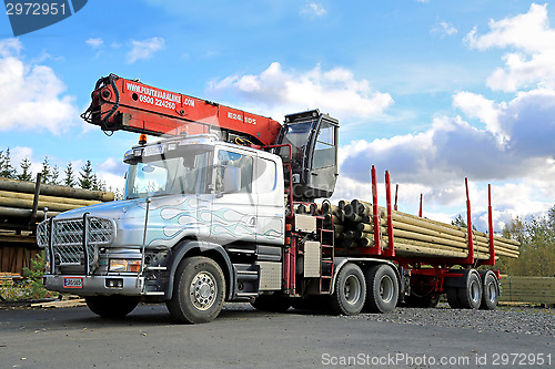 Image of Scania 124G Truck with Log Loader