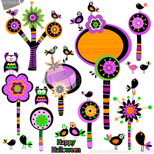 Image of Halloween whimsy flowers