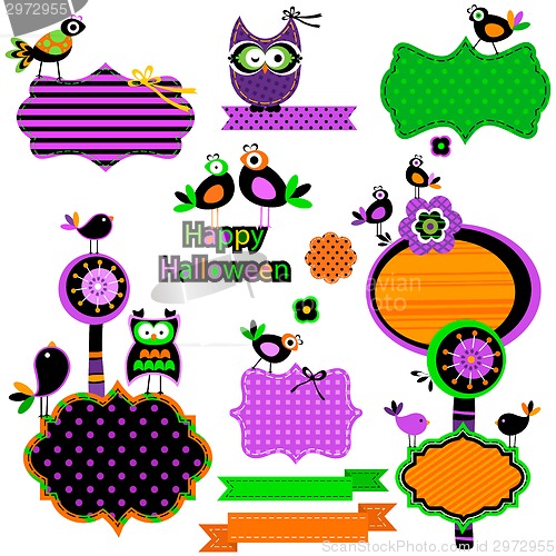 Image of Halloween funny design elements