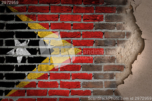 Image of Dark brick wall with plaster - East Timor