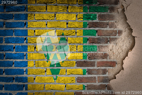 Image of Dark brick wall with plaster - Saint Vincent and the Grenadines