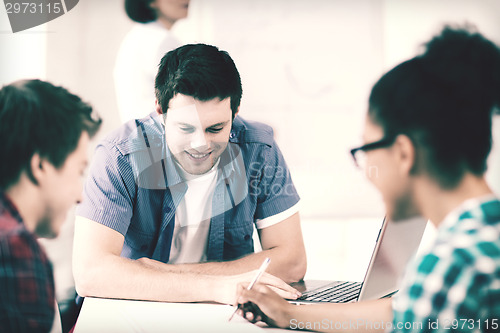 Image of group of students studying at school