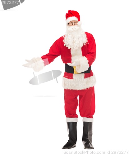 Image of man in costume of santa claus