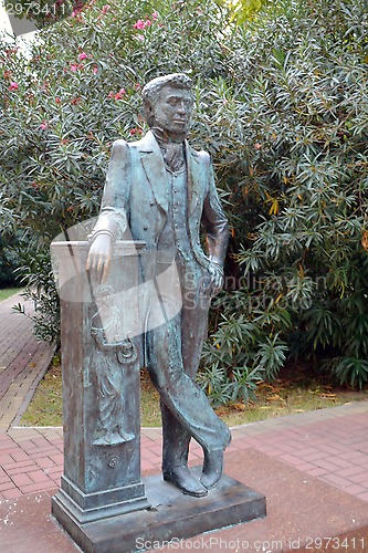 Image of Monument to Pushkin in the park