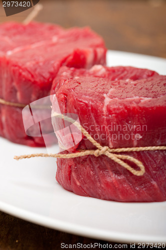 Image of raw beef filet mignon