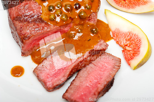 Image of green peppercorn beef filet mignon