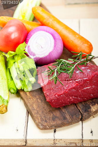 Image of fresh raw beef cut ready to cook