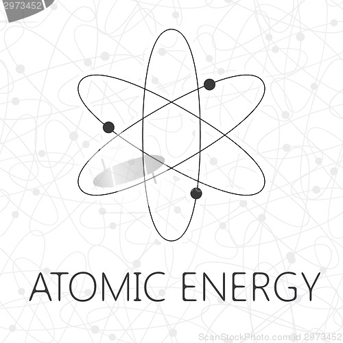 Image of Atom illustration over seamless atoms background