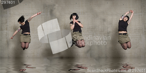 Image of jumping woman