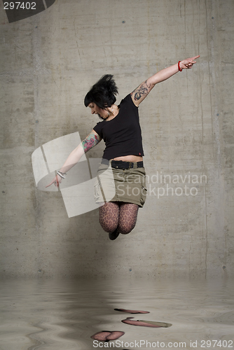 Image of jumping woman