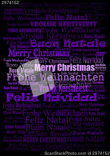 Image of Winter holidays festive typographic background