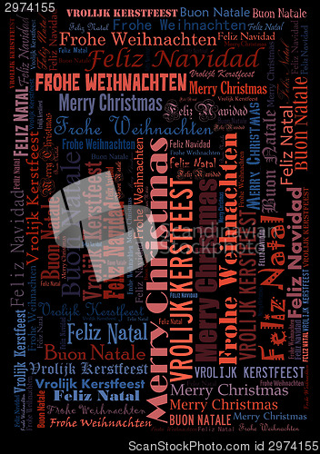 Image of Winter holidays festive typographic background