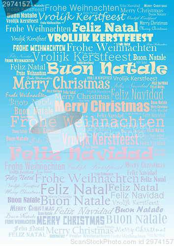 Image of Winter holidays festive typographic background