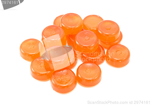 Image of Pile of orange boiled sweets