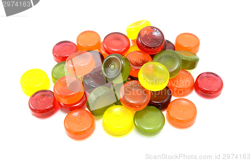 Image of Pile of multi-coloured boiled sweets