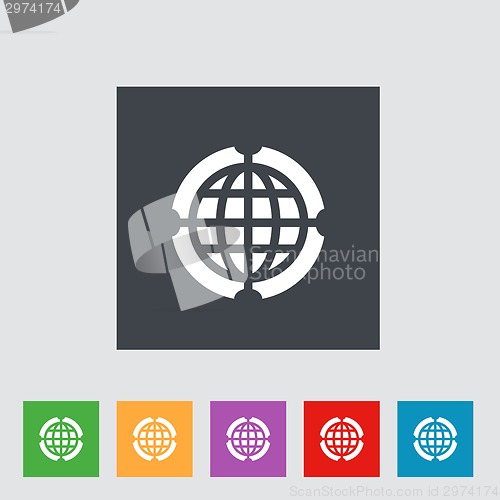 Image of Globe Icon vector illustration