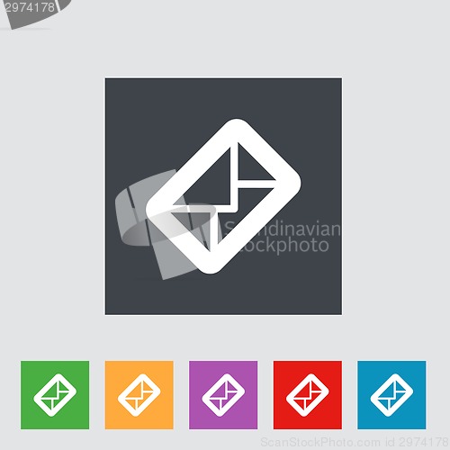 Image of Envelope flat icon.