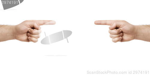 Image of pointing hands