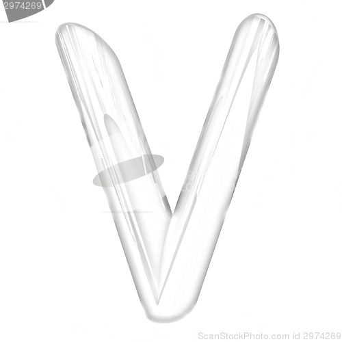 Image of Alphabet on white background. Letter "V"