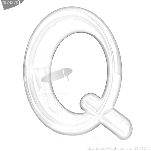 Image of Alphabet on white background. Letter "Q"