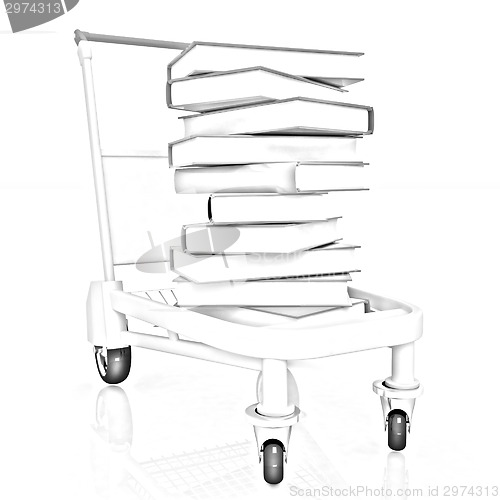 Image of books in cart
