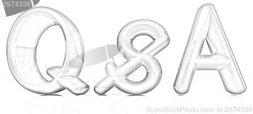 Image of 3d colorful text "Q&S"