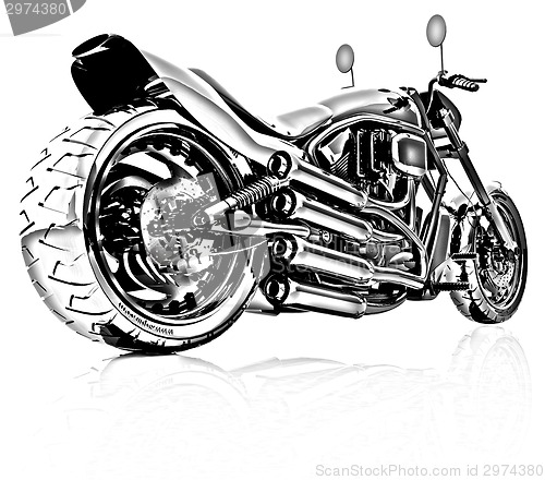 Image of abstract racing motorcycle concept