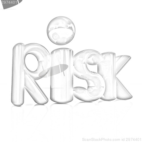 Image of 3d red text "risk"