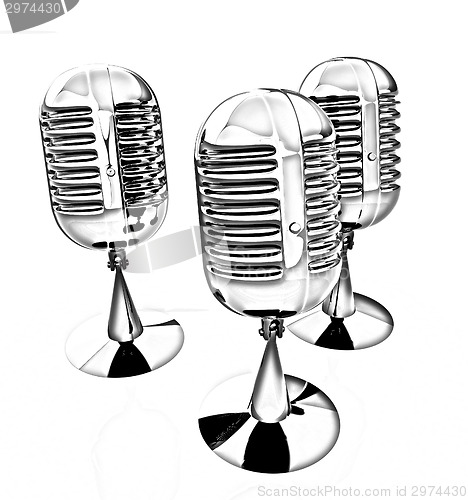 Image of 3d rendering of a microphones