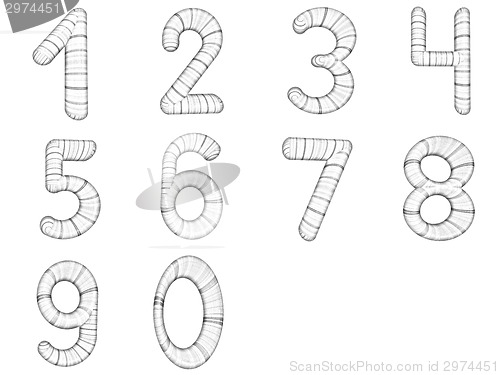 Image of Wooden numbers set 