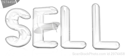 Image of "sell" 3d red text