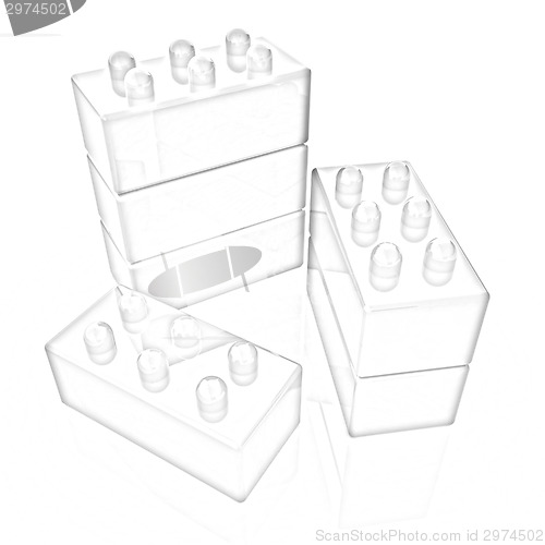 Image of Building blocks on white 