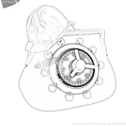 Image of hard hat on purse safe