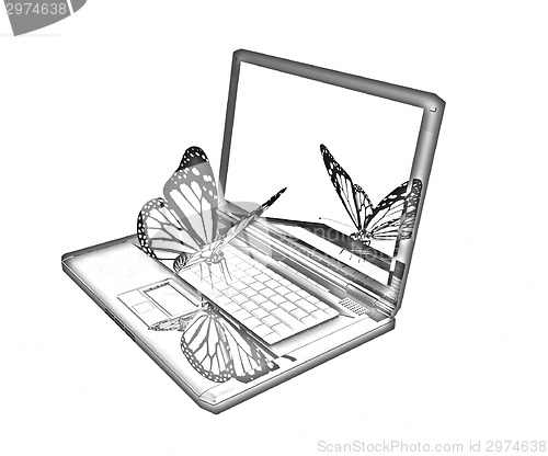 Image of butterfly on a notebook