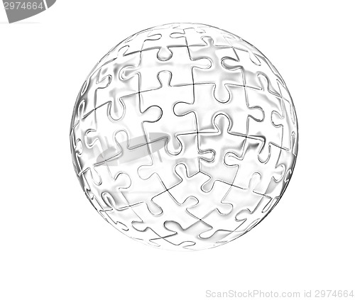 Image of Puzzle abstract sphere 