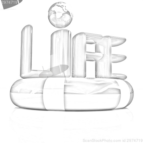 Image of Concept of life-saving.3d illustration